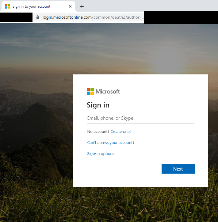 legit office 365 login screen abused